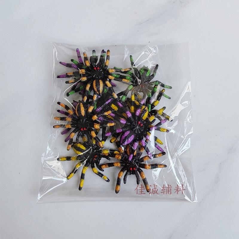 

12 шт. красочный узор имитация паука Хэллоуин место проведения трюк игрушка паук цвет 4 часы цвет микс