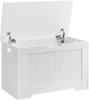LHS11WT Panca Giocattolo Seduta Spaziale Cassapanca Contenitore ad Alta Capacità Bianca, Legno Ingegnerizzato, 76 x 48 x 40 cm (L x A x P)