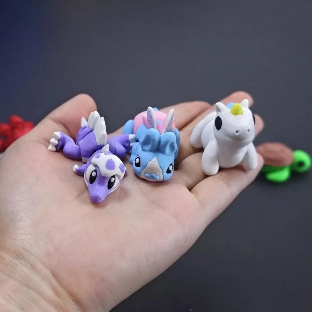 3D Printed Simulation Small Animal Joint Movable Mini Desktop Toy for Boys and Girls, Stress Relief, Healing, Family Gatherings