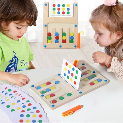 Montessori Color Shape Matching Cognition Learning Game Board Early Stimulate Children Brain Logic Thinking Develop Toys