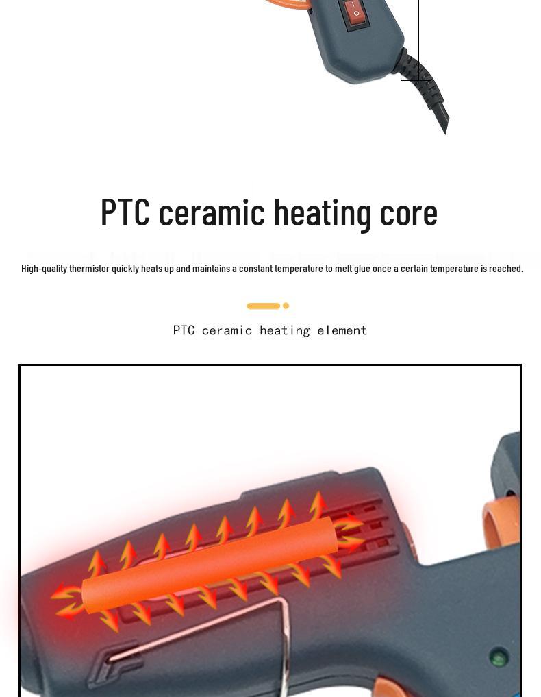 20W Portable Hot Melt Glue Gun with 7mm Sticks - Fast Heating DIY Tool