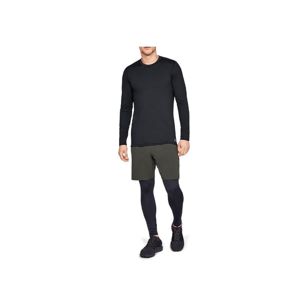 Under Armour Dry Fit Stretch Crew Neck Long Sleeve T-Shirt Men Tops Black 1332491-001