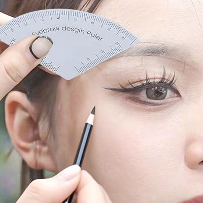Reusable Eyebrow Shaping Ruler Adjustable Makeup Drawing Guide Eyebrow Design Ruler Portable Makeup