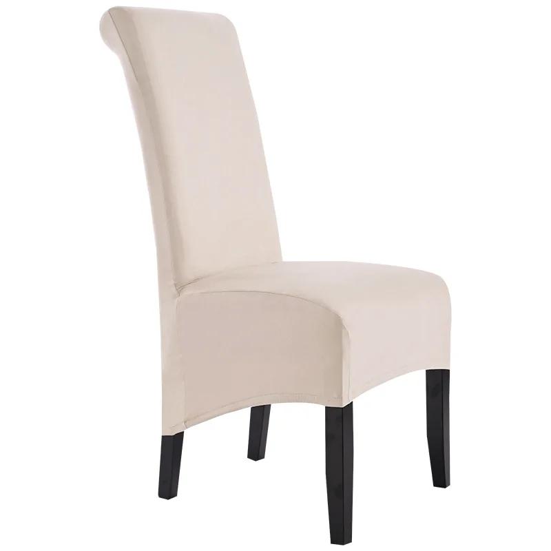 Stretch Velvet Dining Chair Cover XL Size Slipcover for Restaurant Hotel Party Large Chairs Banquet Dining Room