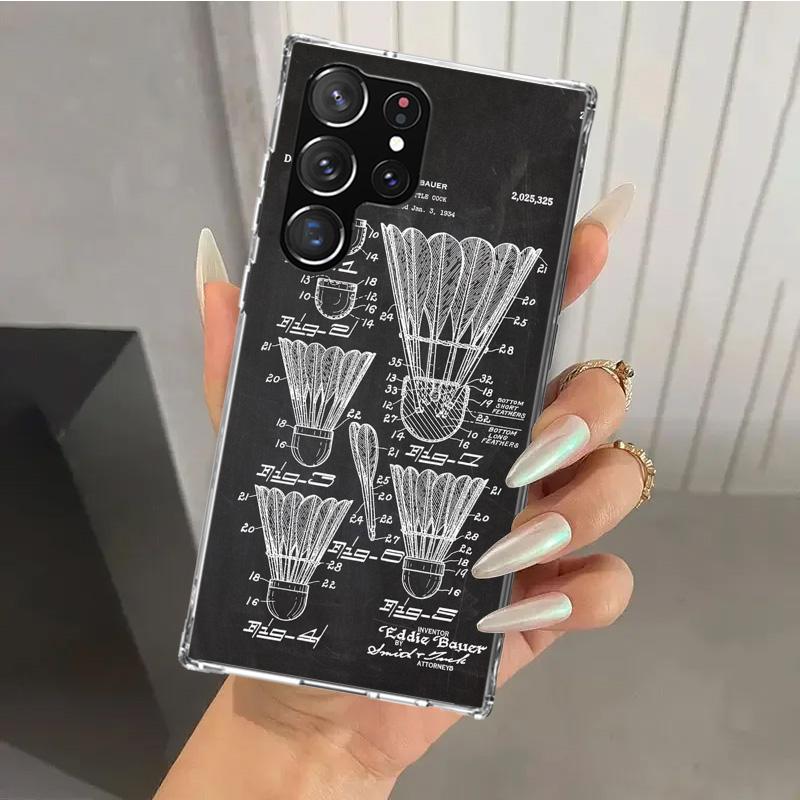 Badminton Sport Phone Case for Samsung Galaxy S26 S24 S23 Ultra S25 Edge S22 S21 Plus S20 FE + Soft Print Shell Funda Galaxy S25