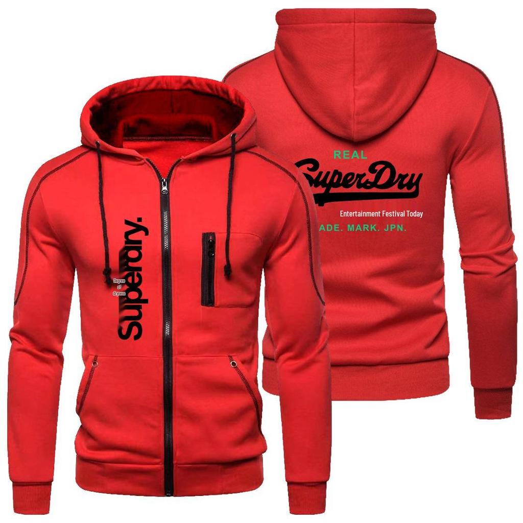 Set Felpa con Cappuccio e Felpa Stampata da Uomo di SUPERDRY
