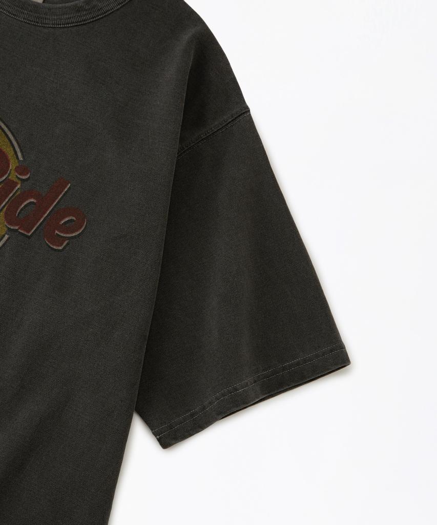 OUTSTANDING Life Is Tee Surf Ride Tee_Pigment Charcoal