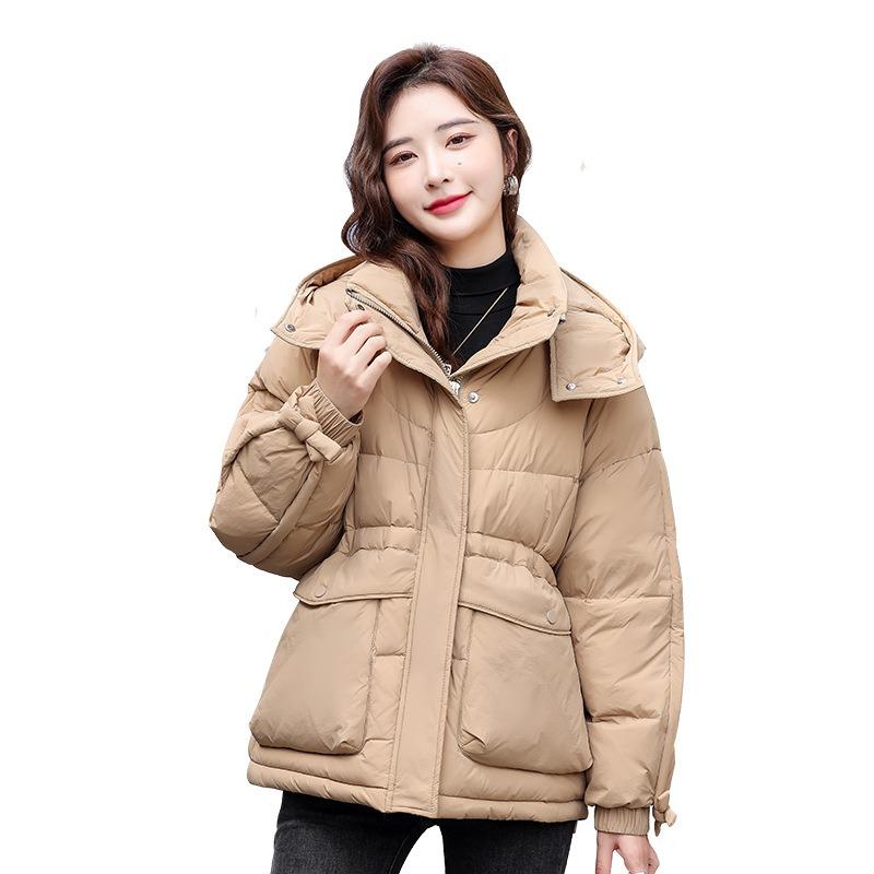 Down jacket women's short fashion new winter design sense niche thickened duck down warm waist jacket