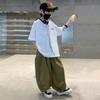 Set Estivo a Maniche Corte per Ragazzi Taglia Media-Grande T-Shirt alla Moda + Pantaloni della Tuta Set Due Pezzi alla Moda
