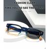 Women's eyewear, men's and women's fashion square frame photochromic glasses