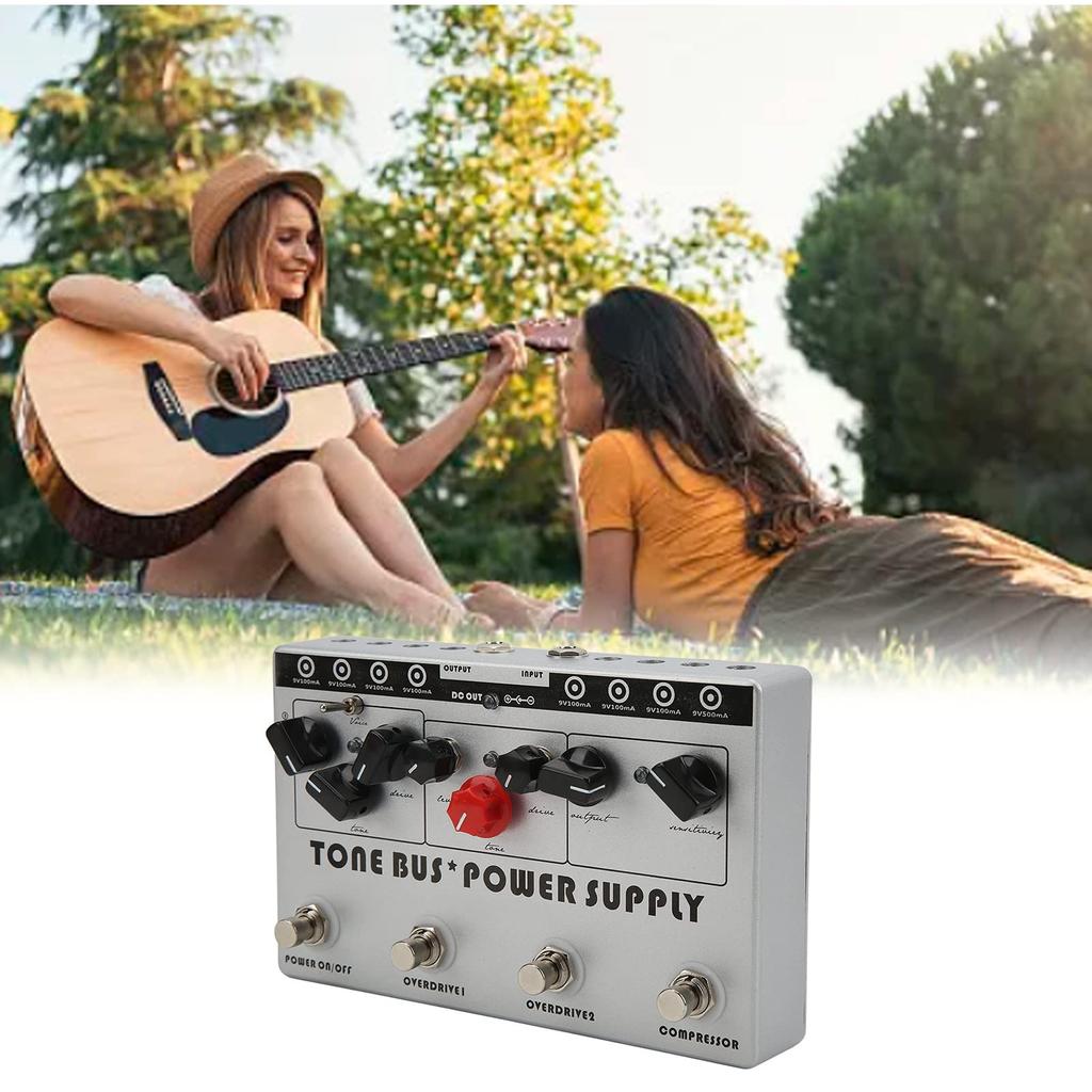 Guitar Multi-Effects Pedal with 8 Outputs, Guitar Combination Effects, Overdrive, Low Peak Mode, DC 9V Compatible, for Guitarists