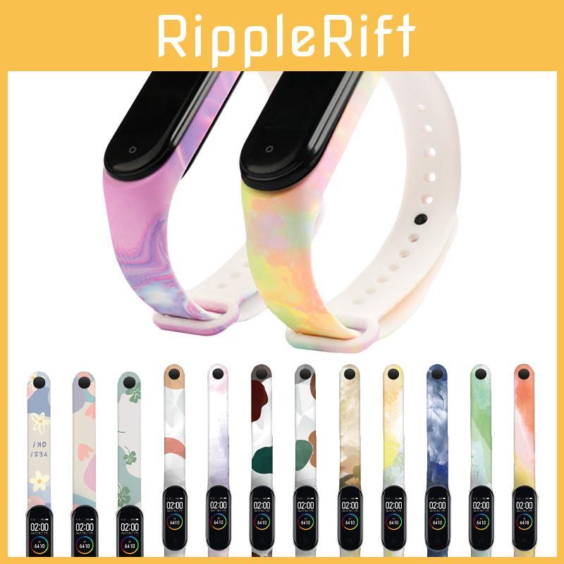 Creative Graffiti Design Silicone Band For Xiaomi Mi Band 3/4/5/6 Watch Replacement Comfortable And Adjustable