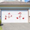 DIY Christmas Snowman Expression Magnetic Waterproof Sticker for Fridge, Garage Door, or Wall Decoration