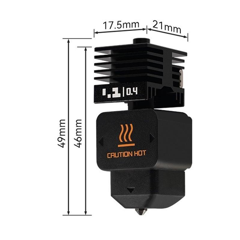 For Bambu Lab H2D End Kit High Flow Hardened Steel 0.2/0.4/0.6/0.8Mm End Nozzle Replaceable Compatible Bambu A1/A1 Mini