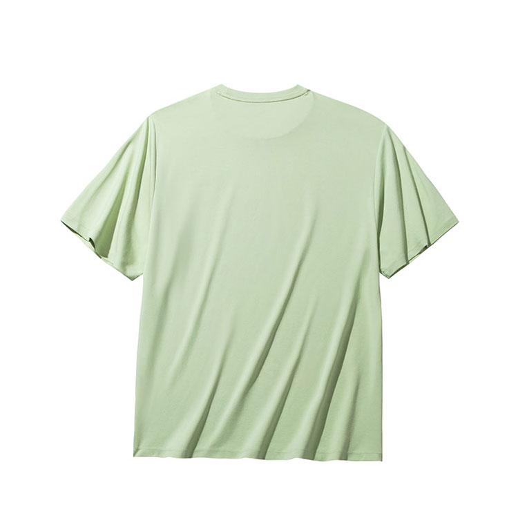 Anta Training Series Solid Color Logo Round Neck Moisture Wicking Thin Short Sleeve T-Shirt Men T-Shirts Yuanli-Green 152437173-1