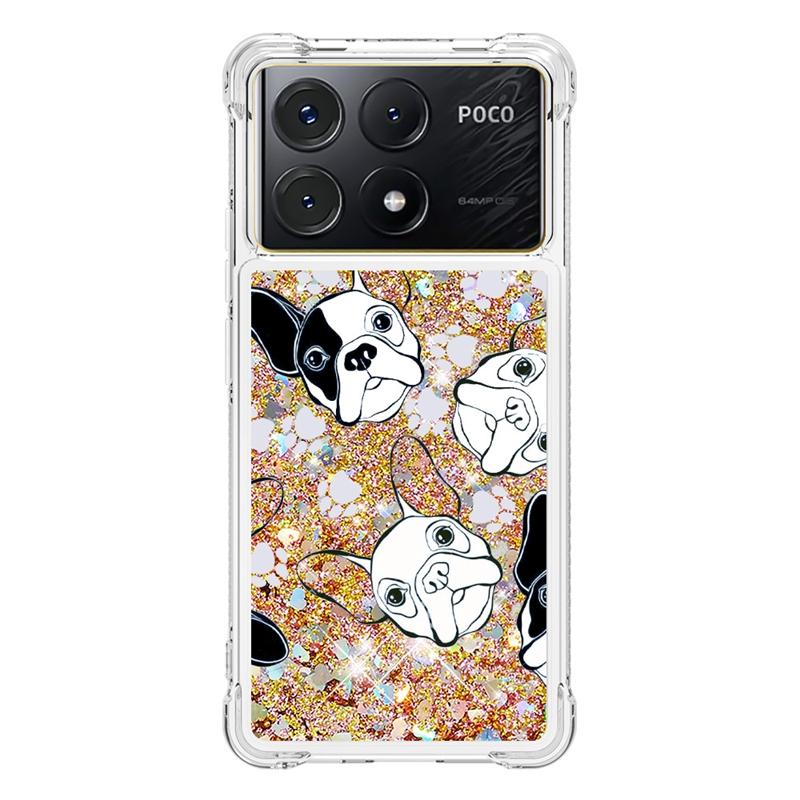 X6 Pro Case On For Fundas Xiaomi Poco X6 Pro Cover Glitter Dynamic Liquid Case For Xiomi Xiaomi PocoX6 X 6 Pro Phone Cases Etui