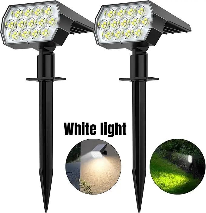 LED Solar Spot Lights Outdoor Garden 52 LED Solar Lights Waterproof 3 Modes Landscape Lighting Wall Lamp Garden Yard Tree Lawn