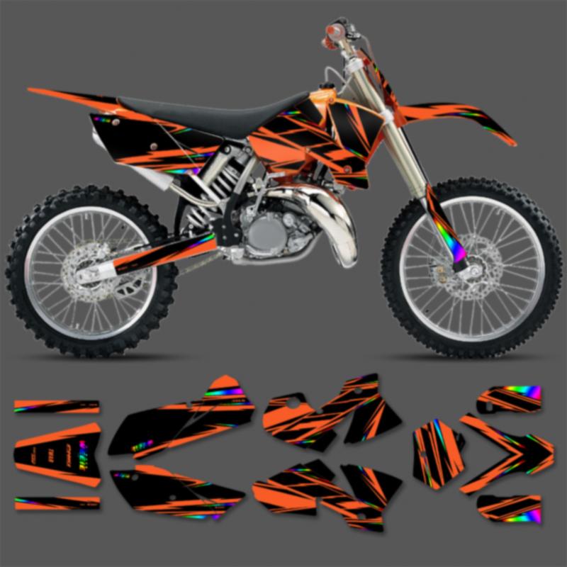 PowerZone Custom Team For KTM 2003 2004 SXF 2004 EXC Motorcycle  Graphics Decals For 3M Stickers Kit  Stickers 012