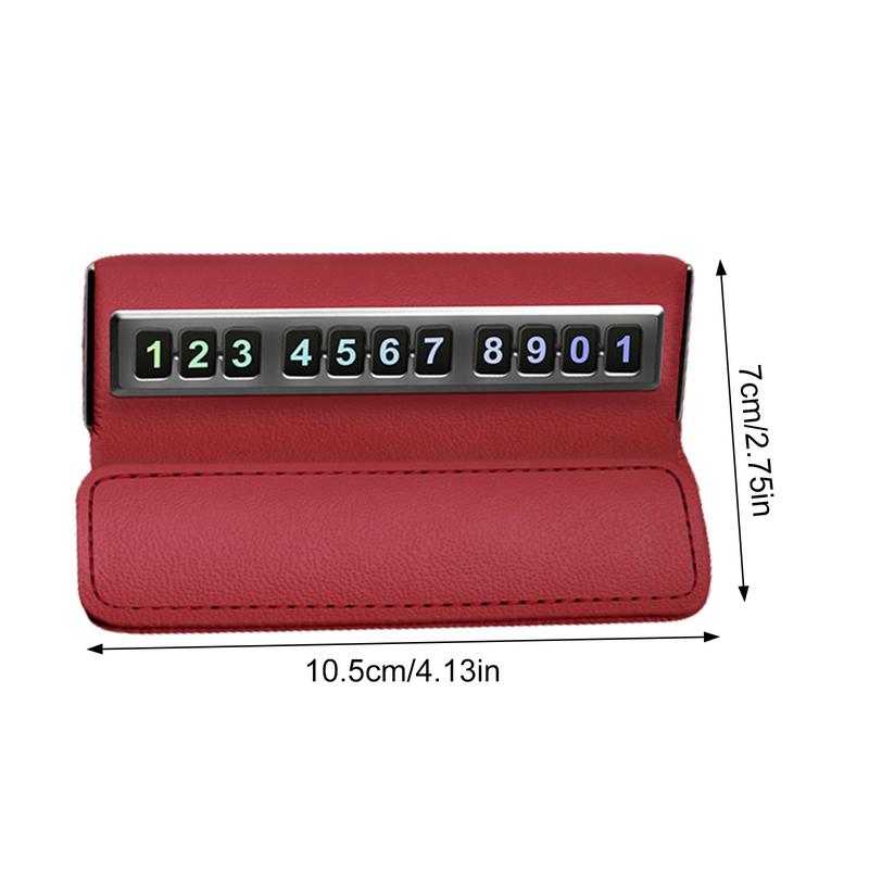 Car Parking Number Plate Temporary Foldable Auto Parking Plate Number Card Vehicle Park Phone Numbers Plate for Car Dashboard