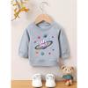 European Sizes A Brightly Colored Print Pattern, a Comfortable And Skin-Friendly Round-Neck Sweatshirt for Kids, Perfect for Everyday Wear
