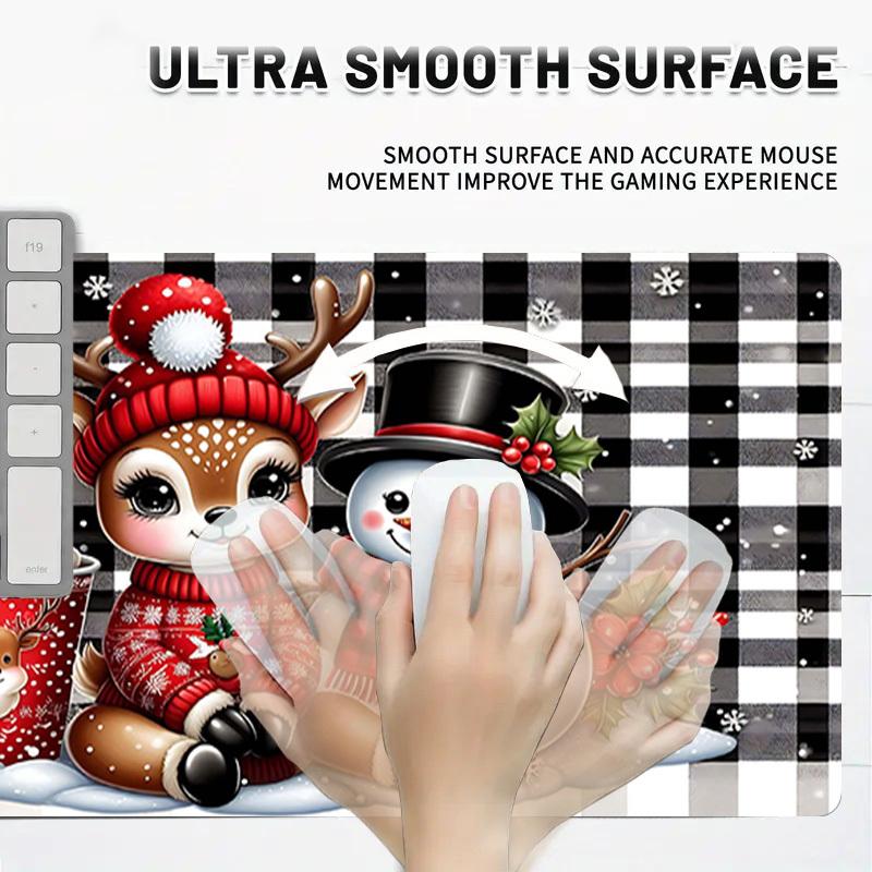 1PC Christmas, Winter Oversized Mouse Pad - Non-Slip Rubber Base Perfect for Office School Esports Home Decor Desk Mat 258A