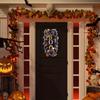 Halloween Swag Wreath for Front Door Scary Mesh Ribbon Boo Swag Garland with Bow for Party Wall Porch Decor