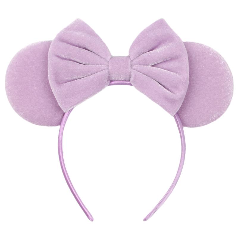 

Новый модный ободок с ушками мышки Микки 3,3 бархатный для девочек мягкий бант повязка на голову Хэллоуин фестиваль вечеринка поездка DIY аксессуары для волос