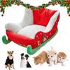 Cozy Christmas Sleigh Bed for Pets: Winter Warmth, Deep Sleep, Soft, Safe, Removable & Washable.