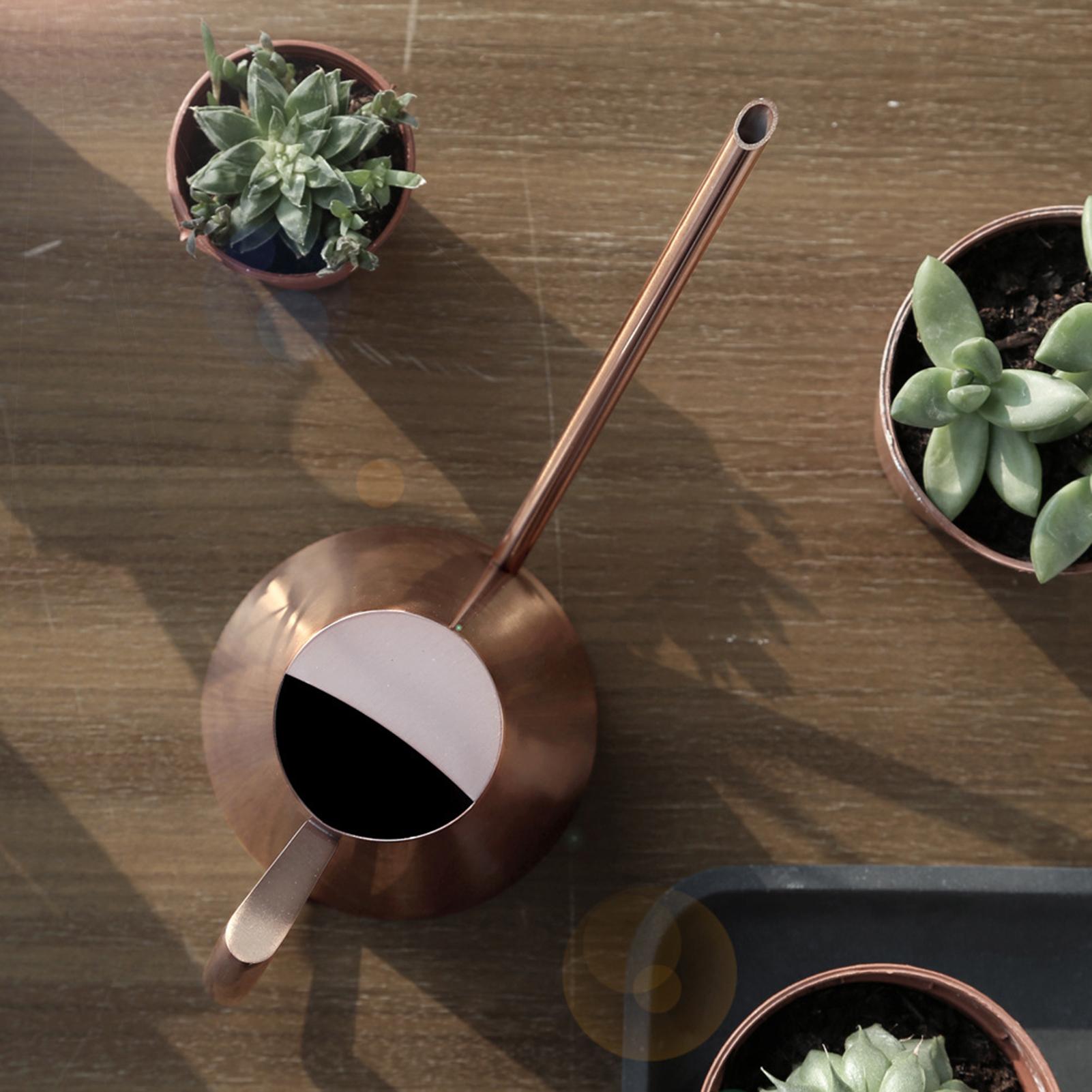 

Household Stainless Steel Watering Can Pot Garden Green Plant Flower Watering Kettle Bronze Type 1