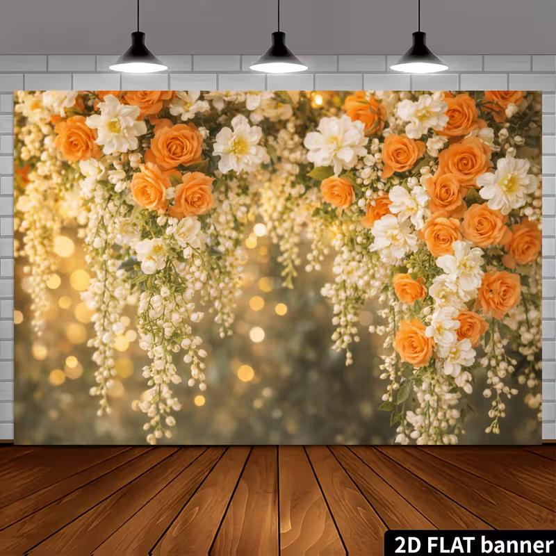 2D Fall Park Backdrop Nature Scenery Photo Booth Background for Thanksgiving