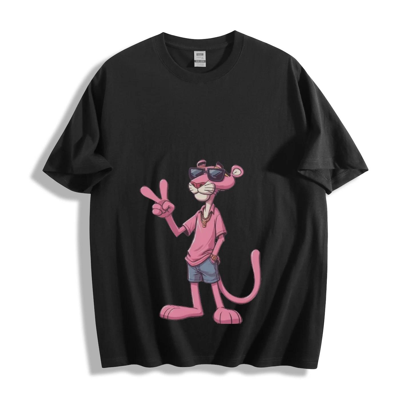 Pink Panther Peace Sign Unisex T-Shirt – Cool Retro Cartoon Tee XXXXL