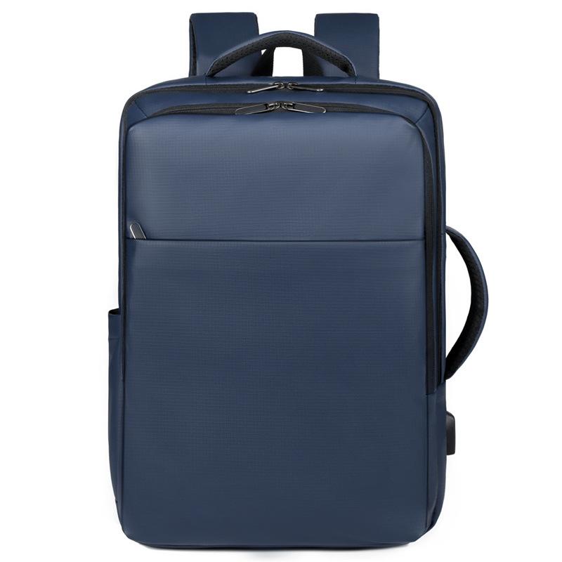 

Мужской рюкзак Модная дорожная сумка Компьютерный деловой рюкзак для поездок Большой вместимости Простой женский рюкзак синий