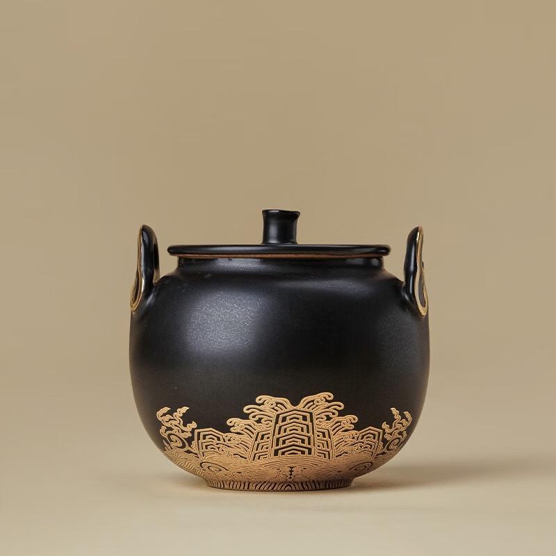 

Wan Qian Tang Matte Black Ceramic Kung Fu Tea Set