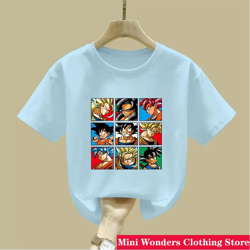Dragon Ball Boys' Clothes T Shirt Anime Cosplay Son Goku T-shirts Boy T-shirts Tops Children Clothing Summer Short Sleeve Tees