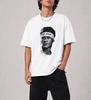 Oversize Grafické tričko Neymar Jr Unisex, Fanouškovské fotbalové tričko se 100% bílým polotónovým potiskem Ježíše, Bavlna Heavyweight, Styl a vášeň