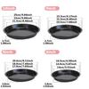 6-10inch Carbon Steel Circular Pizza Baking Tray Anti Stick Cake Baking Pan Microwave Oven Pie Cookie Baking Tray for Kitchen