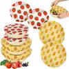 Beeswax Bowl Covers for Food Proofing, Reusable Cotton Food Covers for Mixing Bowls, Stretch Fit Covers, Kitchen Storage