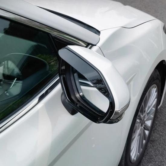 Bright Black Rearview Mirror Rain Eyebrow For Toyota Camry 2018-2025