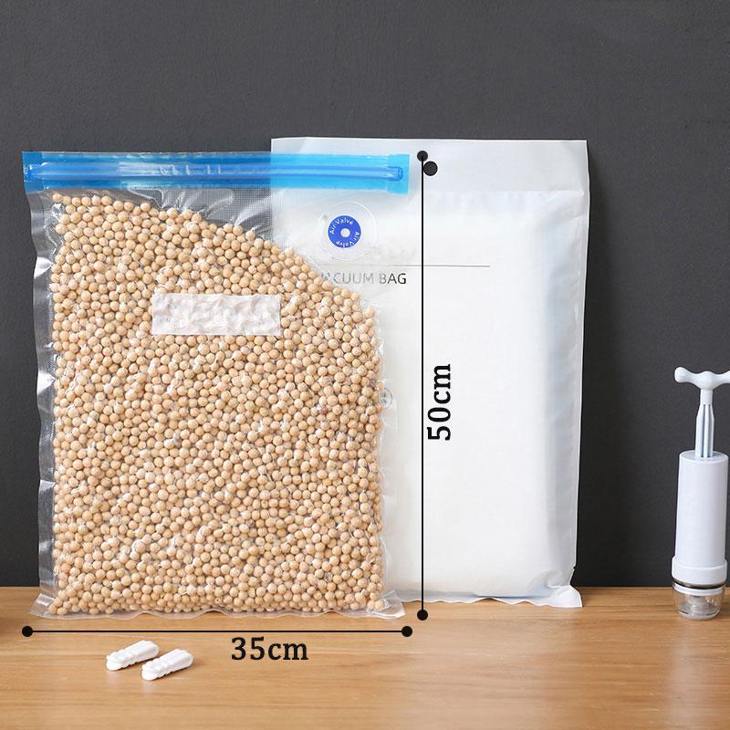 Yeniden Kullanılabilir Vakum Mühürleyici Torbaları Ev Tipi Plastik Şeffaf Gıda Saklama Mühürleme Torbası Taze Gıda Fermuarlı Dondurucu Mühürleme Klipsleri El Pompası Torba