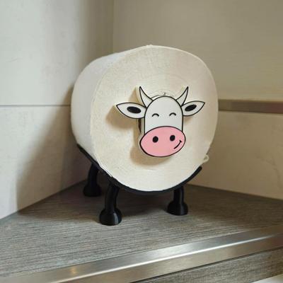 Držák na toaletní papír s motivem dojnic, 3D tisk, držák na papírové ručníky, volně stojící design, zábavná koupelnová dekorace, udržuje role organizované, organizér na role papíru