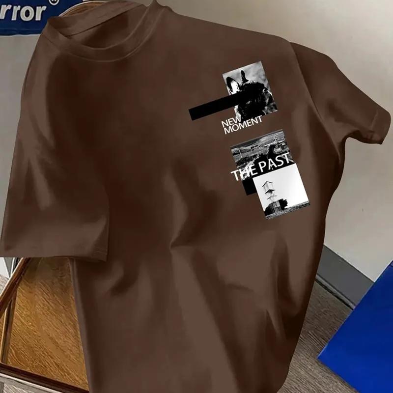 New Summer Men's Fashion T-shirt Personality Landscape Printed Men's T-shirt Top