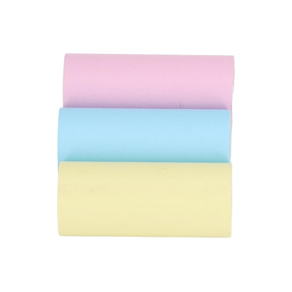 3 Roll Thermal Printer Paper Mini Thermal Print Paper Toll Yellow Blue Pink for Label Photo 57x25mm