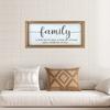 Rustic Wooden Family Wall Sign with Inspirational Quote for Home Decor - Farmhouse Style Living Room Art Piece