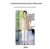 Chinese Style Summer Set for Middle-Aged and Elderly Women: Short-Sleeved Qipao Top & Pants Two-Piece