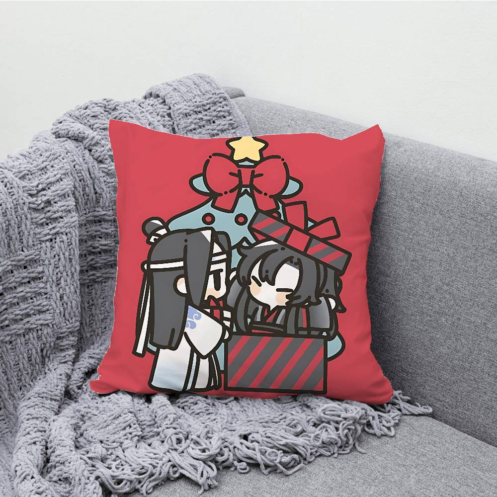 Mo Dao Zu Shi Pillow Case Print Polyester Fiber 40X40 cm Home Sofa Throw Cushion Cover Decoration