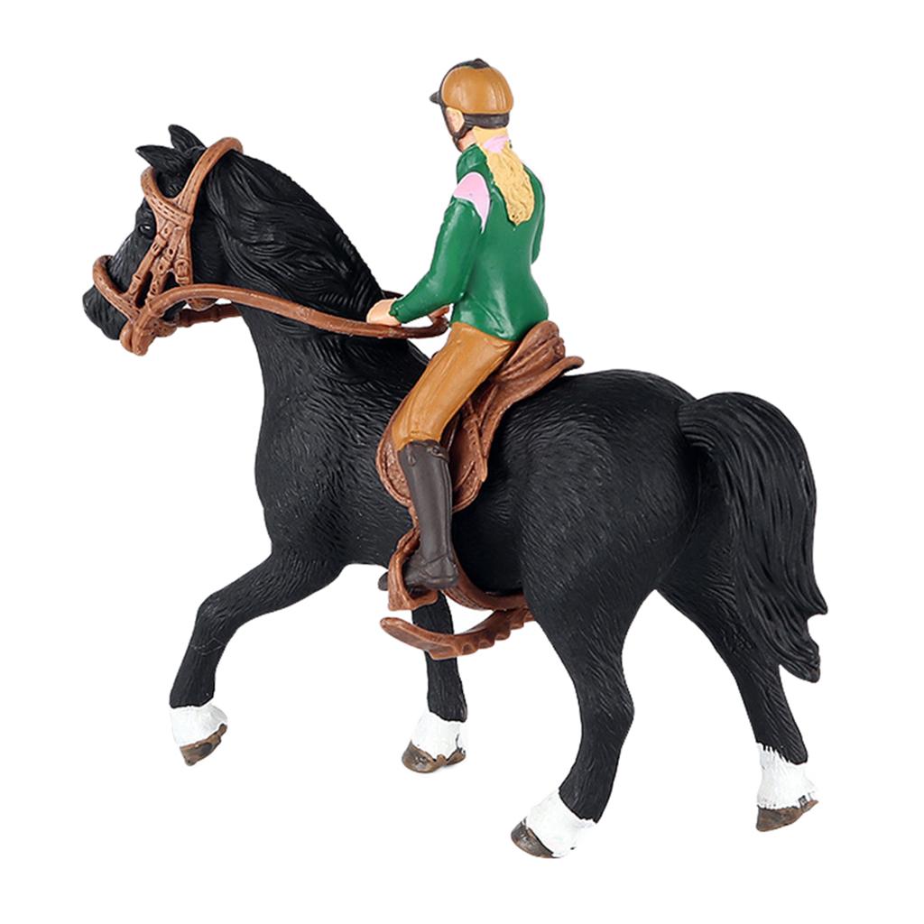Plastic Handcrafted Riding Horse Figures,Kids Toys Gifts for Boys, Wild West Figurines