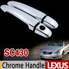 Pro Lexus SC430 2001 - 2010 Luxusní chromovaná sada krytů klik dveří 2003 2005 2006 2008 2009 Autopříslušenství Samolepka Styling auta