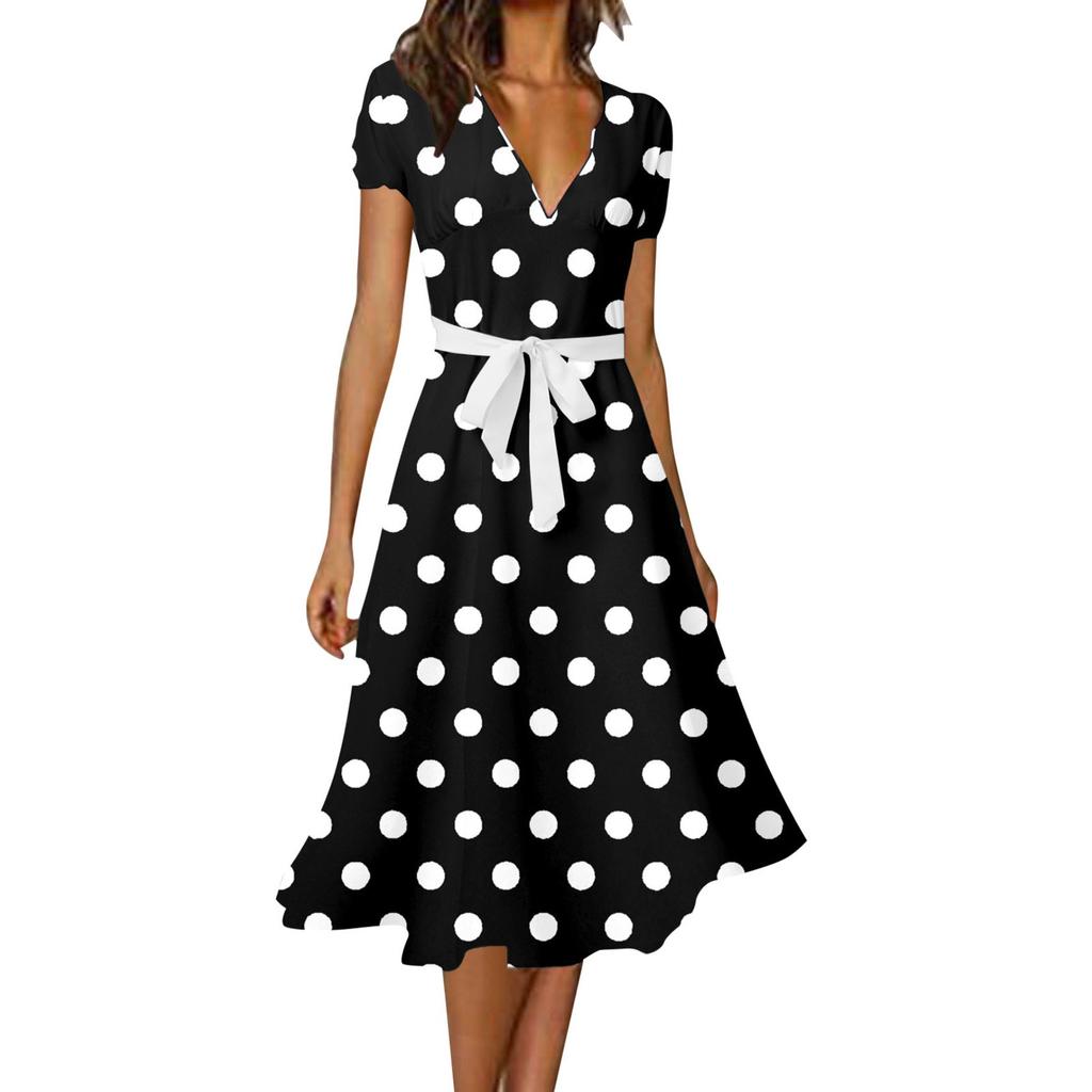 IHUASU Rochie sexy cu decolteu în V la modă pentru femei