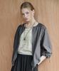 M.Graf Shoulder Mesh Contrast String Zip-Up Jumper