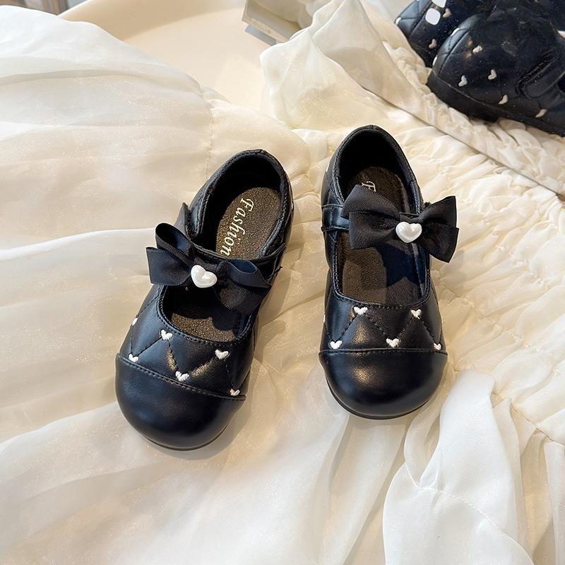 

New Style Girl s Walking Shoes - Leather Shoes, Single Shoes, Soft Sole Shoes 23 чёрный